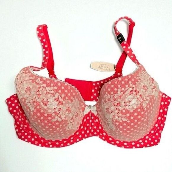 NWT Victoria's Secret Body Lined Demi Supersoft Metallic Lace Bra Women Size 38D - Picture 1 of 10